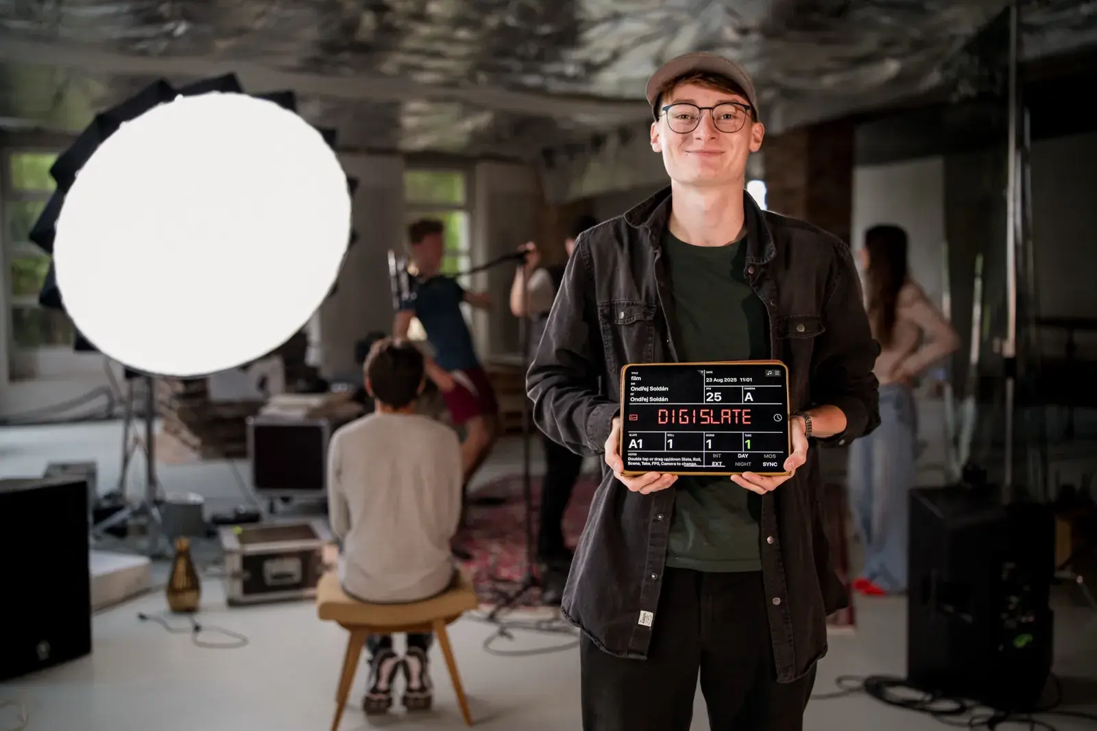 Ondřej Soldán s filmovou klapkou